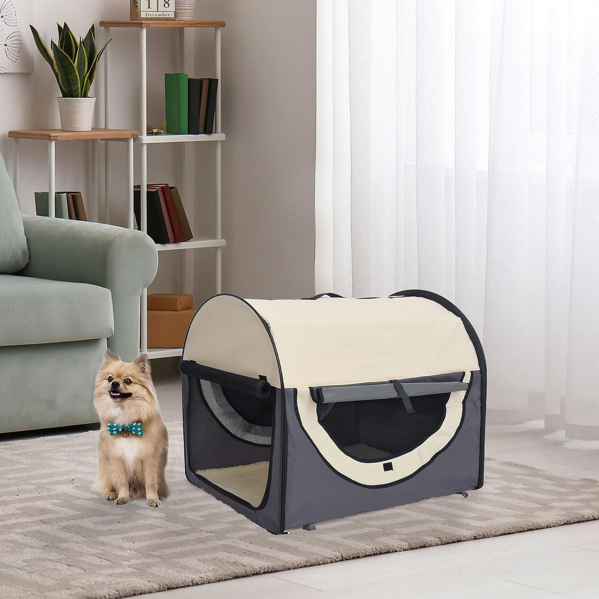 PawHut Hundetransportbox dunkelgrau Stoff B/H/L: ca. 36x41x46 cm ▷ online  bei POCO kaufen