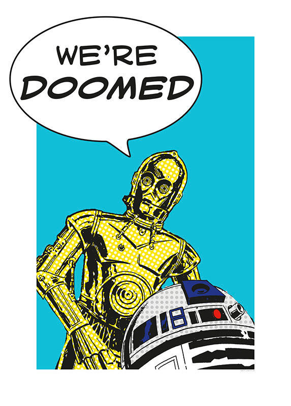 Komar Poster Star Wars Classic Comic Quote Droid Star Wars B/L: ca. 50x70 c günstig online kaufen