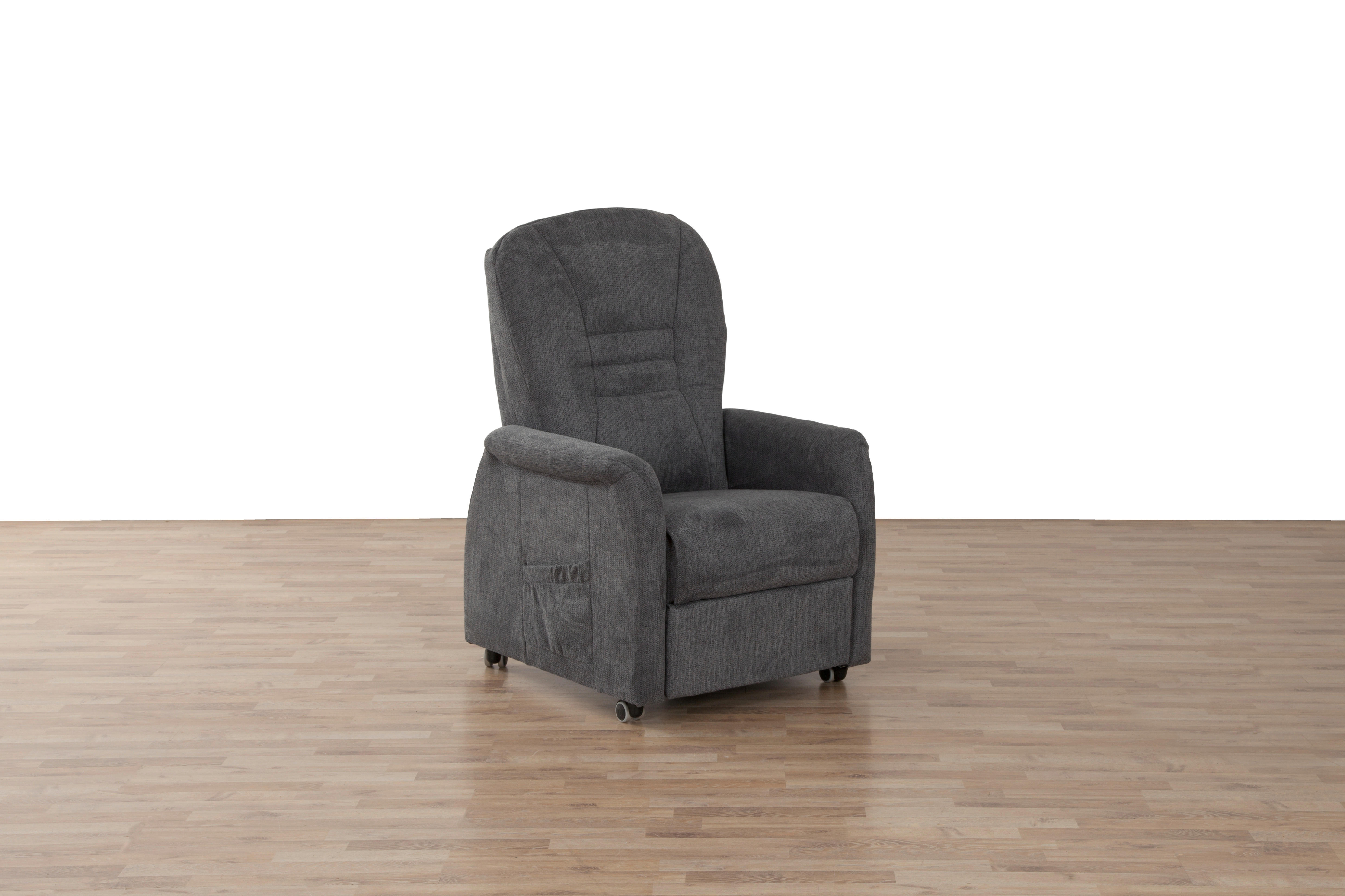 TV-Sessel Uno dunkelgrau Microfaser B/H/T: ca. 78x114x88 cm Uno - schwarz/dunkelgrau (78,00/114,00/88,00cm)