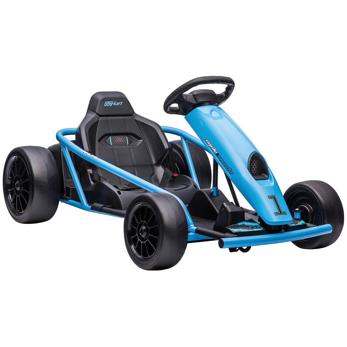 HOMCOM Kinder Elektro Gokart blau B/H/L: ca. 77x54x115 cm Kinder Elektro Gokart - blau (115,00/77,00/54,00cm) - HOMCOM