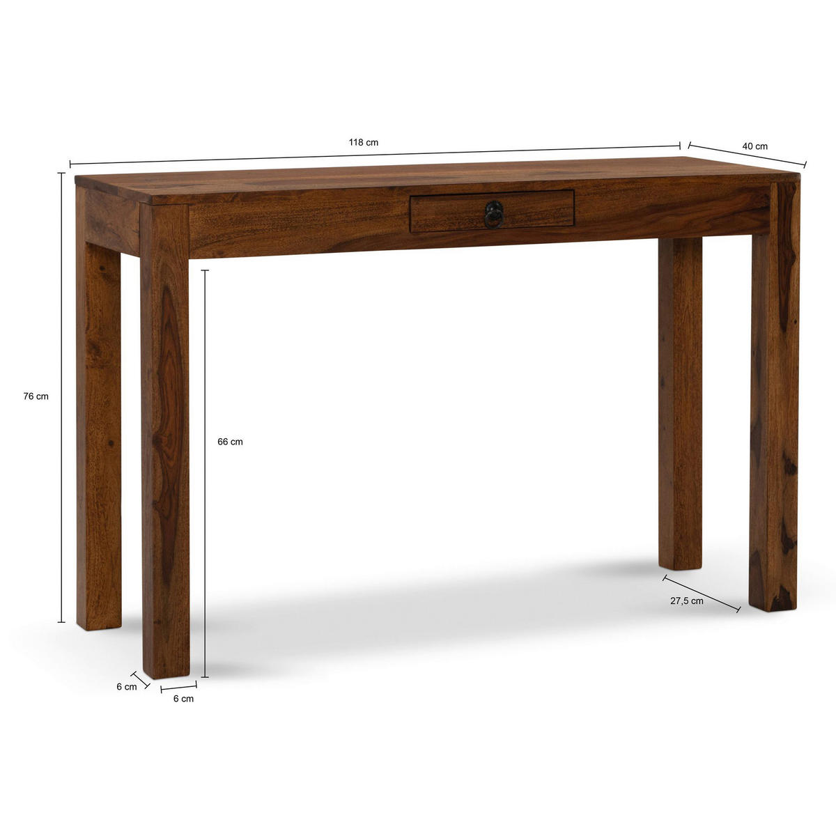 Schreibtisch B/H/T: ca. 118x76x40 cm Schreibtisch - (118,00/76,00/40,00cm) - Wohnling