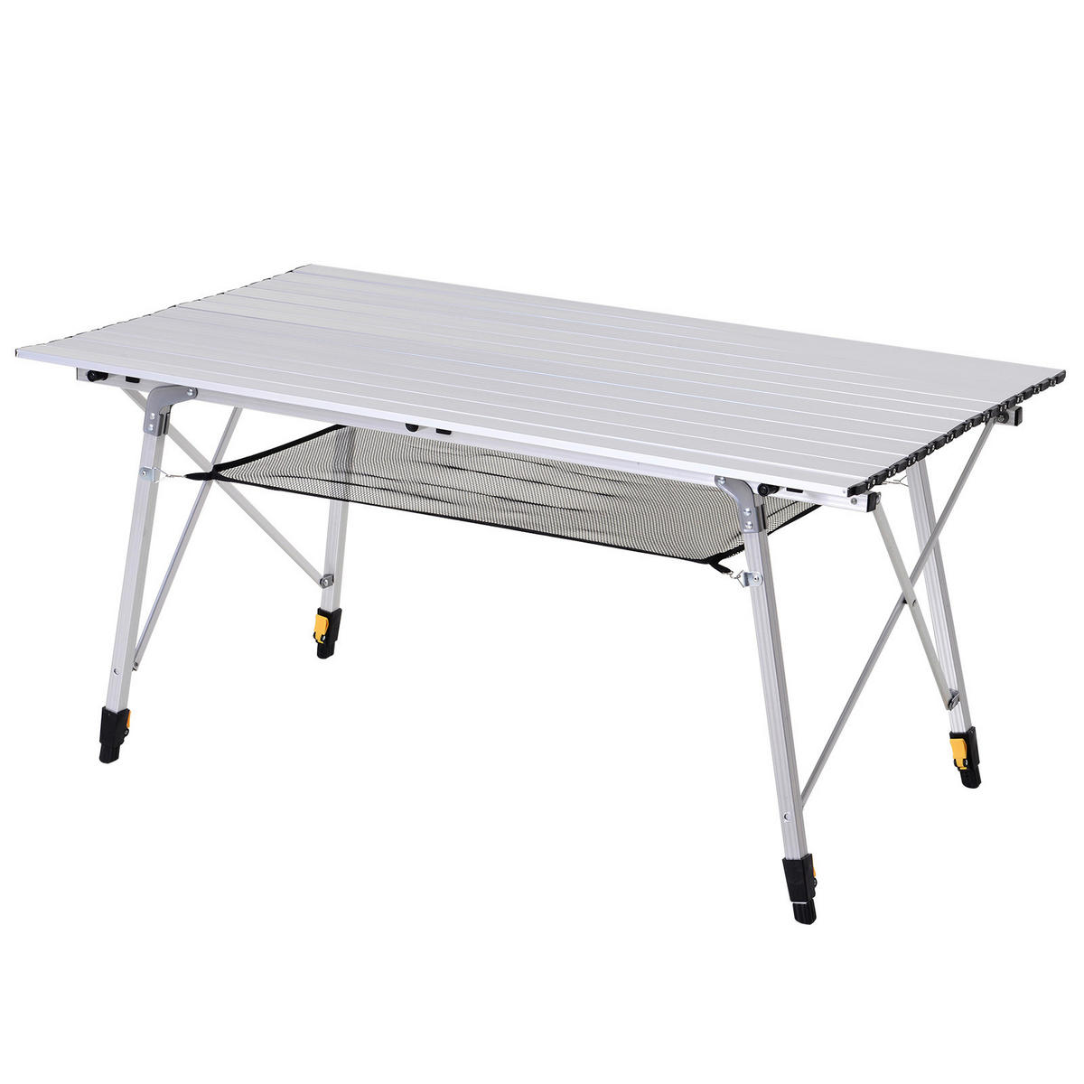 Outsunny Picknicktisch silber Aluminium B/H/L: ca. 70x73x120 cm Picknicktisch - silber (120,00/70,00/73,00cm) - Outsunny
