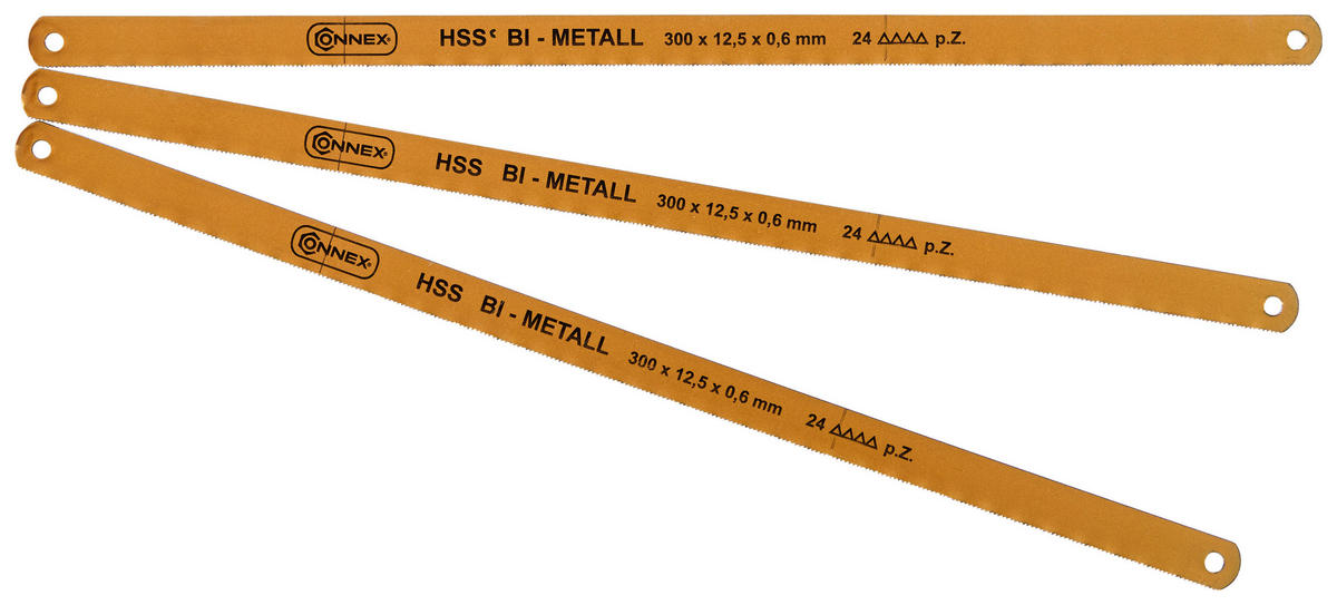 CONNEX Metallsägeblatt L: ca. 30 cm 3 tlg. Metallsägeblatt_3Stck. 300mm - (30,00cm) - CONNEX