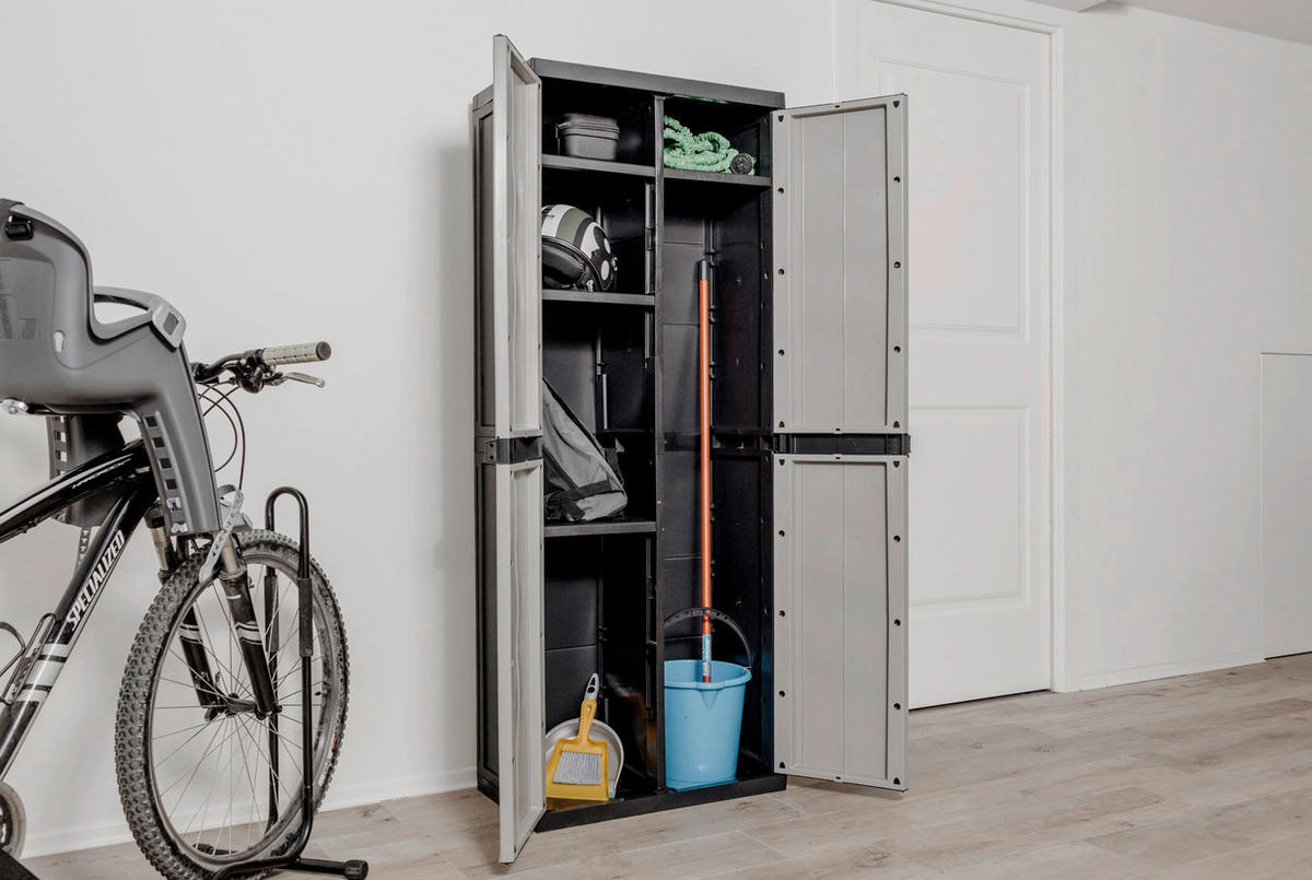DEA Kunststoffschrank B/H/T: ca. 65x165x37 cm Kunstst.-Schrank_Bios_Midi_Utility - (65,00/165,00/37,00cm) - DEA
