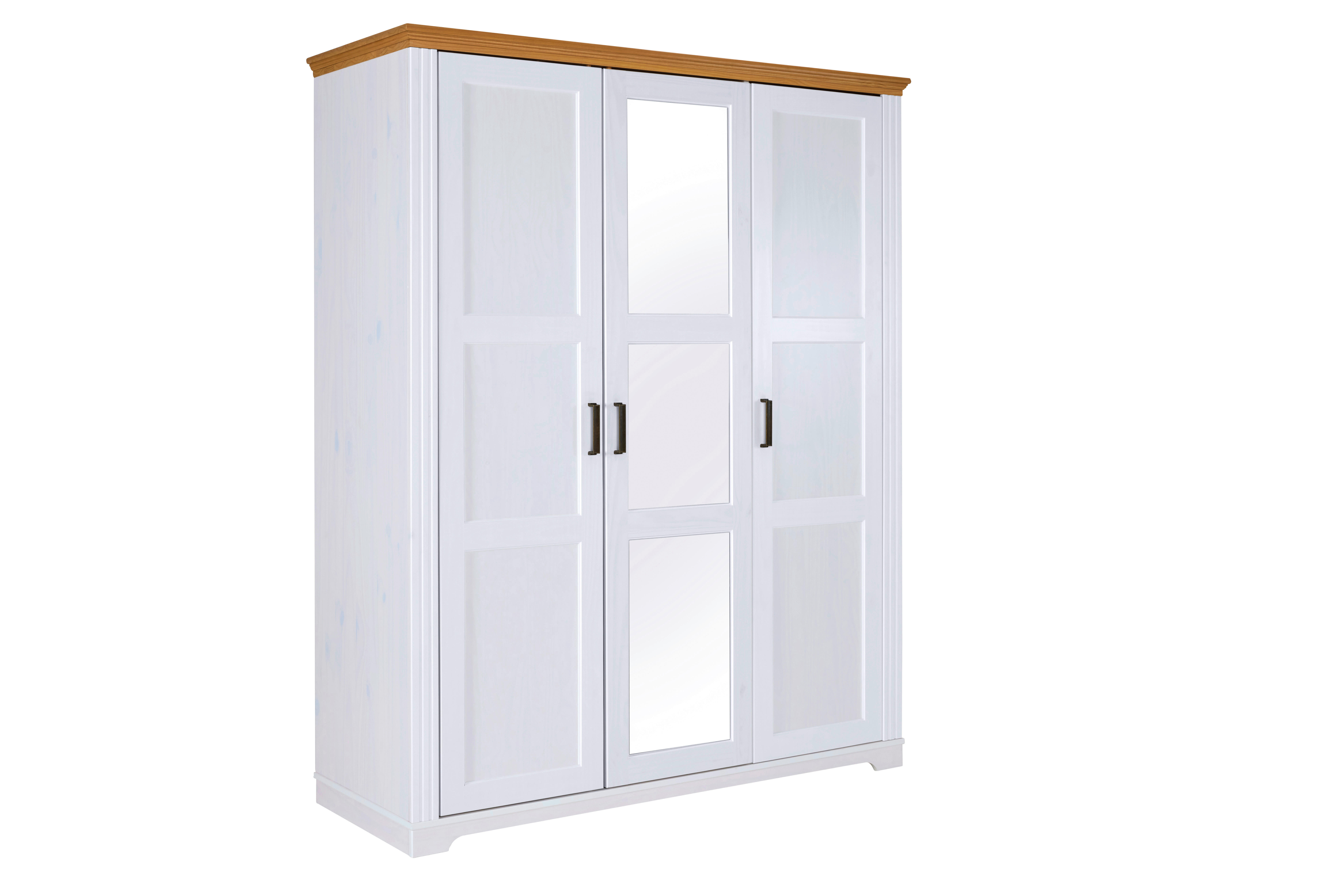Kleiderschrank Maluno weiß B/H/L: ca. 64x208x166,4 cm Maluno - weiß (166,40/64,00/208,00cm) - Inter Link