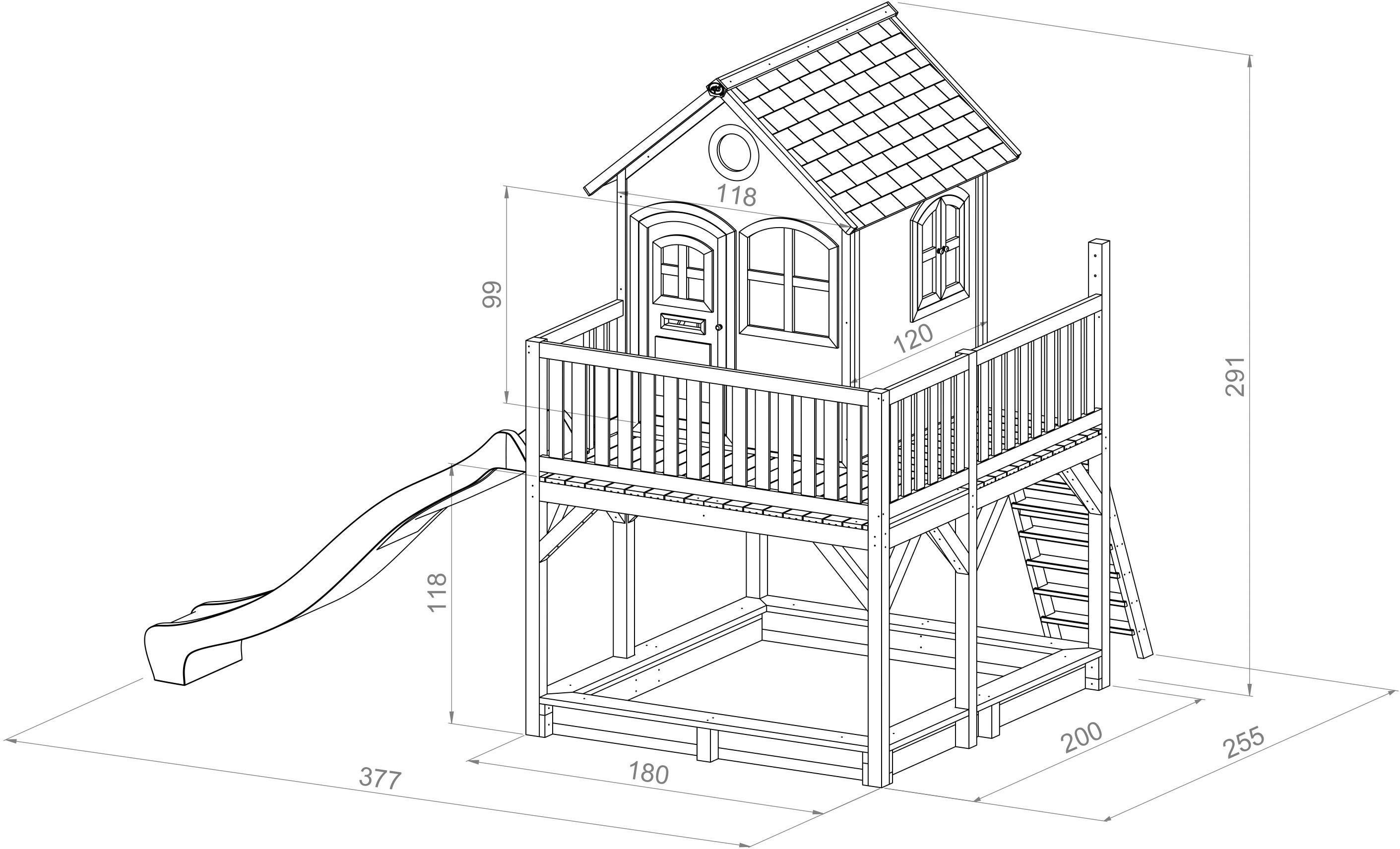 AXI Spielhaus Liam braun B/H/L: ca. 377x...