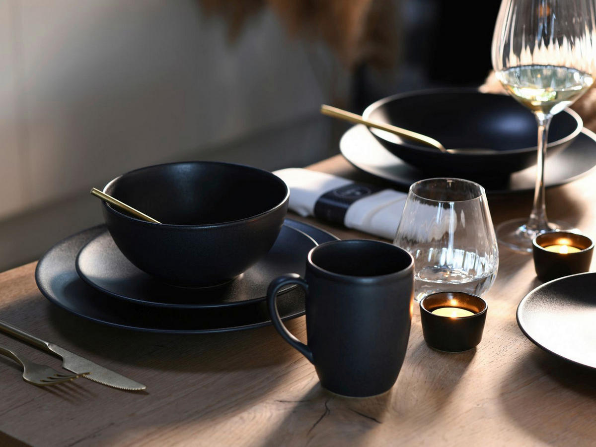 CreaTable Kombiservice Soft Touch schwarz Stein 20 tlg. Soft Touch - schwarz - CreaTable