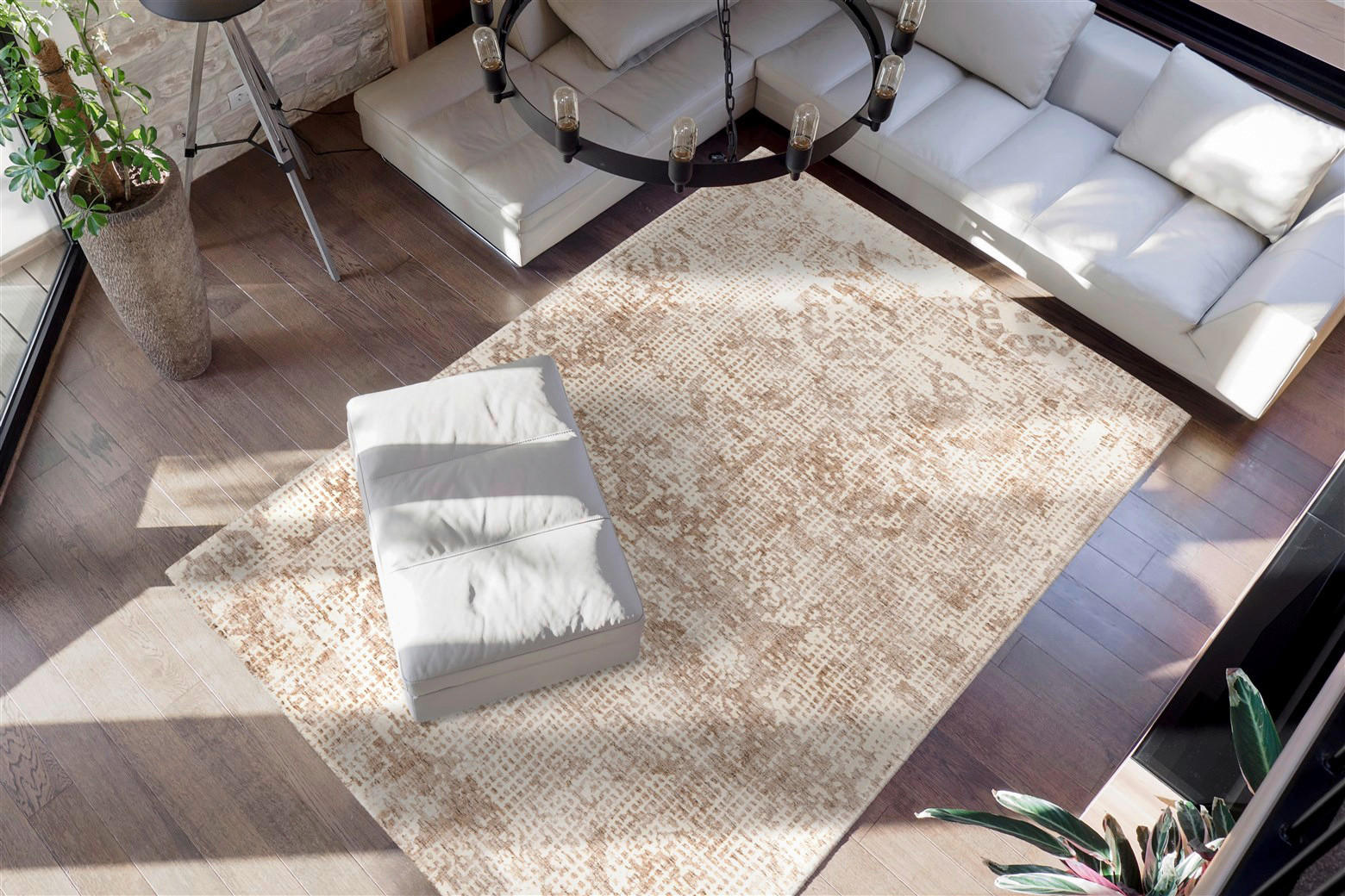 Thumbnail - Padiro Kurzflorteppich Puerto 225 beige B/H/L: ca. 160x0,8x230 cm