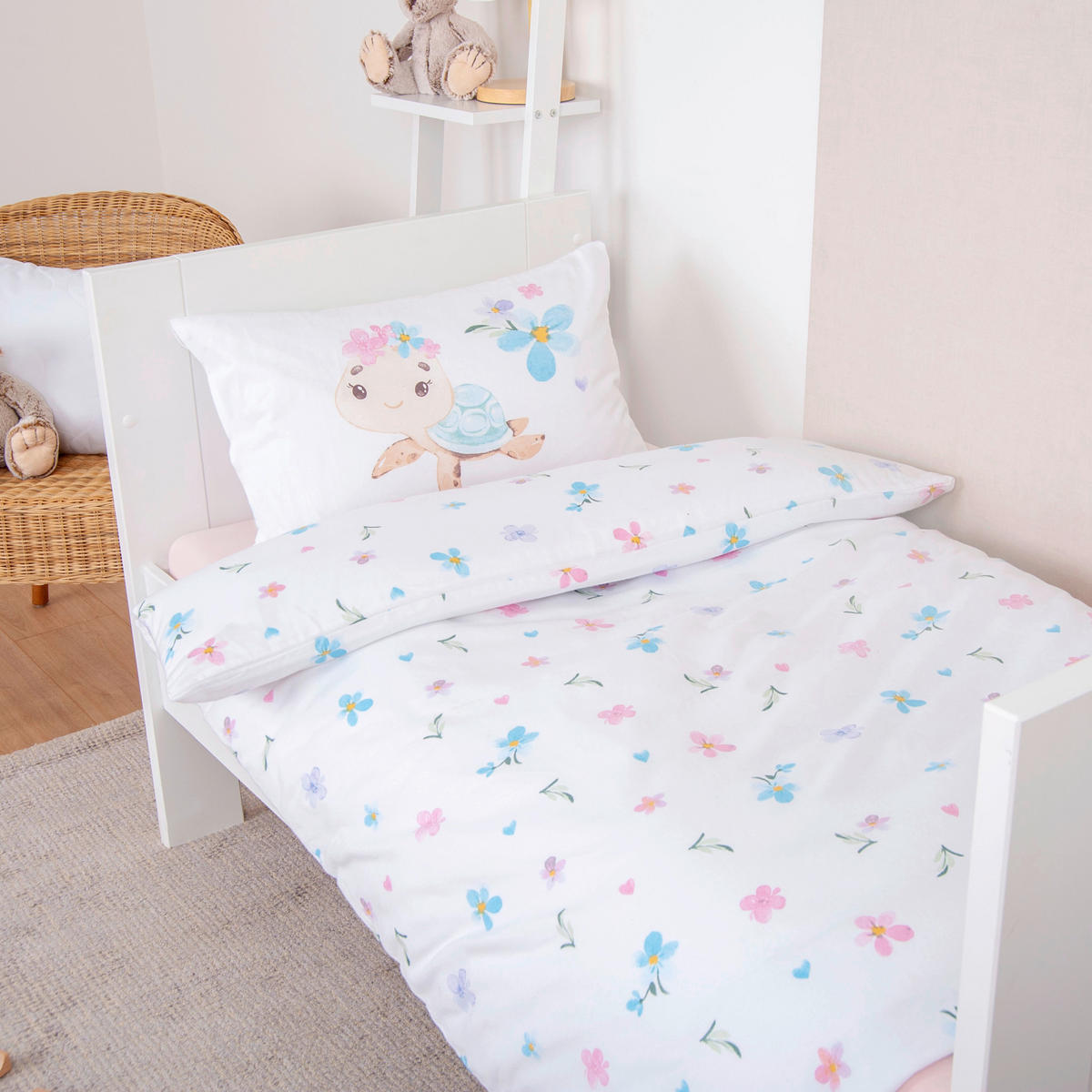 Flanell Bettwäsche Little Turtle Flanell Multi Baumwolle B/L: ca. 100x135 cm Little Turtle - Multi (100,00/135,00cm)