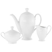 CreaTable Kaffeegarnitur Valencia weiß Porzellan Valencia - weiß - CreaTable