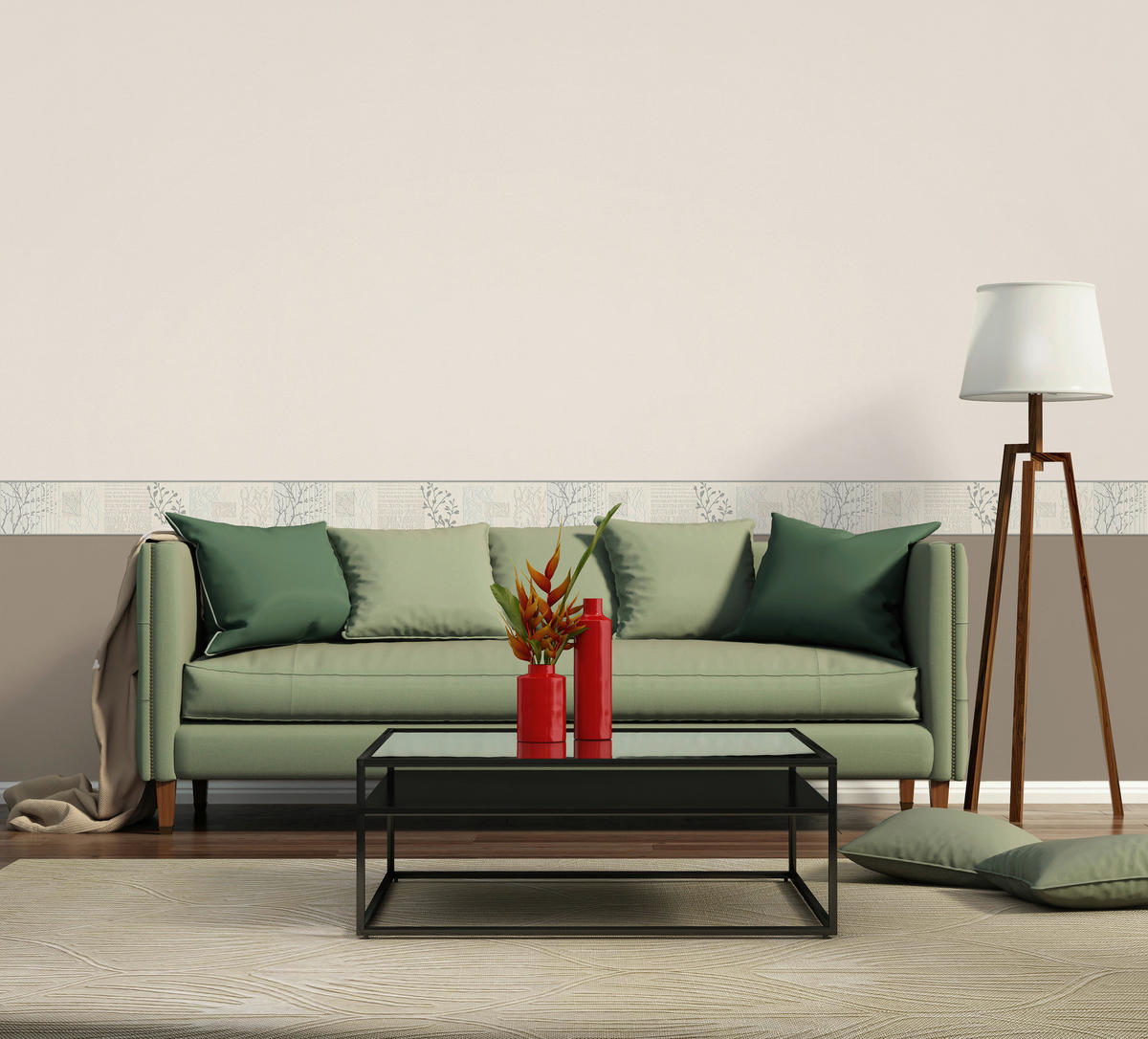 A.S.Creation Bordüre beige silber B/H/D: ca. 13x500x8 cm Bordüre_selbstklebend - beige/silber (8,00/500,00cm) - A.S.Creation