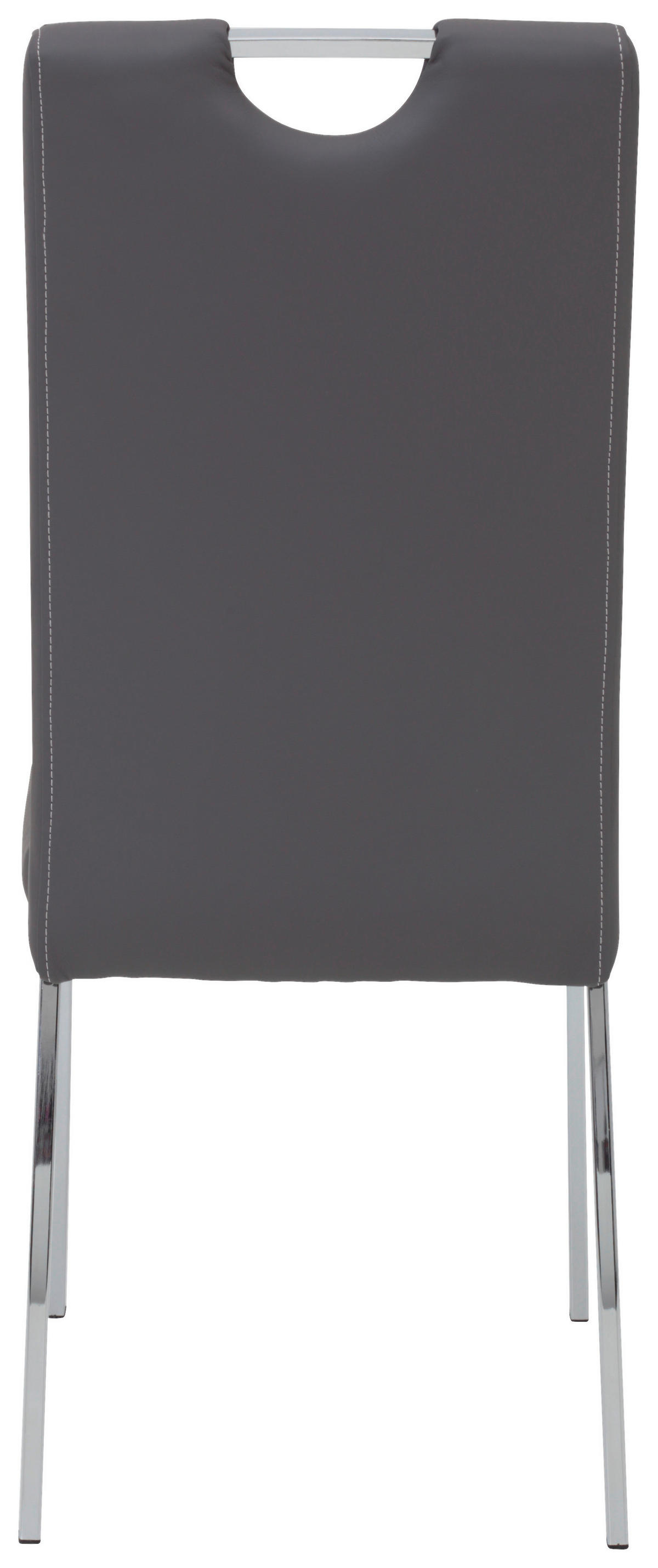 Stuhl Andrea 2er Set grau Kunstleder Metall B/H/T: ca. 43x100x64 cm Andrea 2er Set - grau (43,00/100,00/64,00cm) - Hela