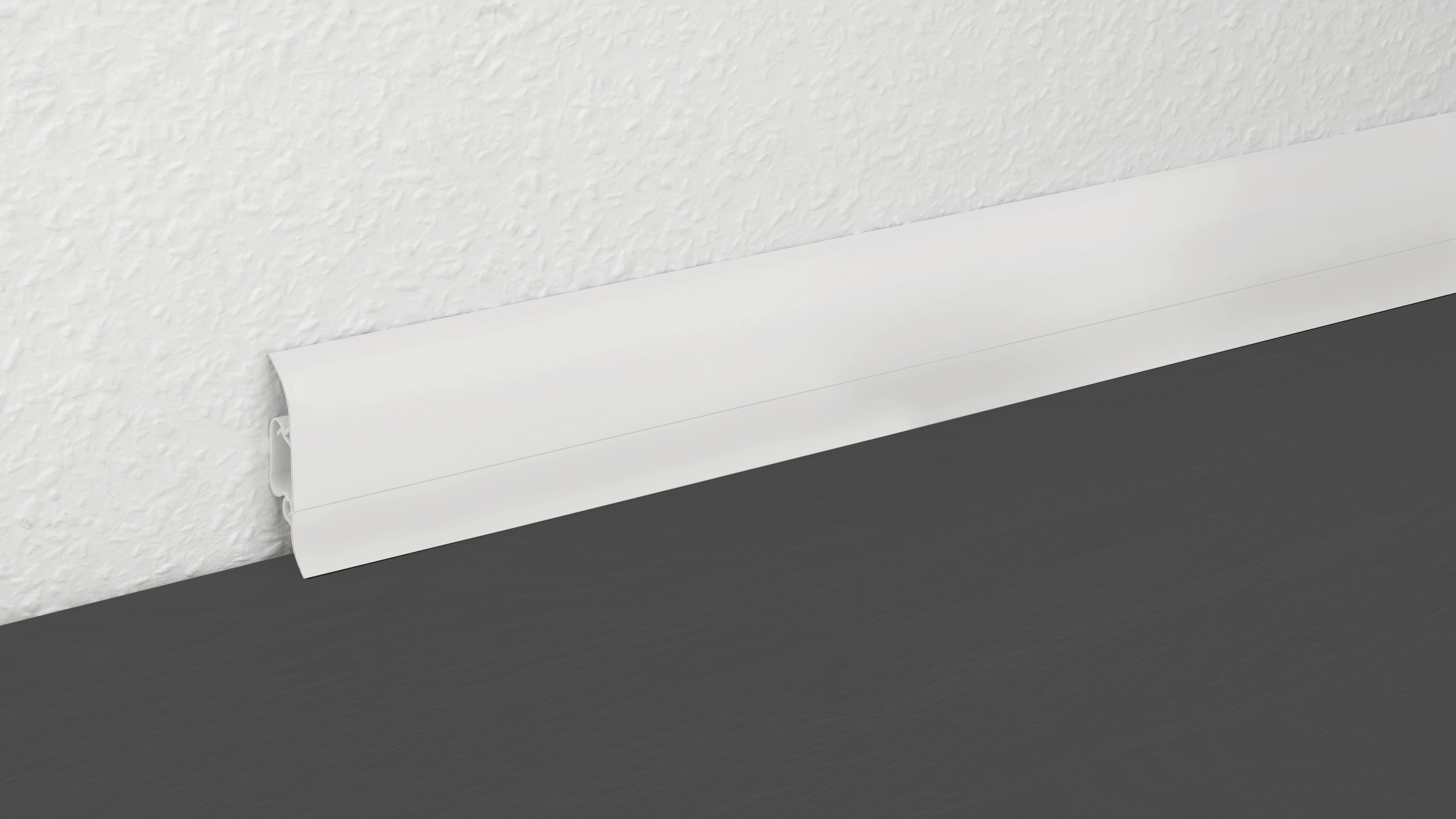 Sockelleiste L/B/H: ca. 250x2,2x6 cm pro Stück Sockelleiste Kabelk 60mm weiß - (250,00/2,20/6,00cm)