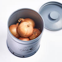 Zeller Vorratsdose Zwiebel grau B/H/L: ca. 13,7x18,4x13,7 cm Zwiebel - grau (13,70/13,70/18,40cm) - Zeller