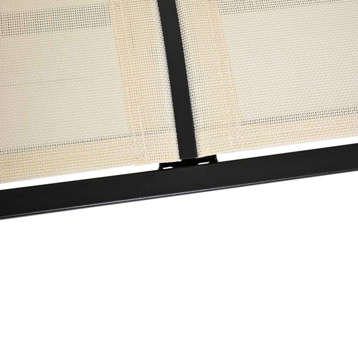 Outsunny Sitzbank schwarz Metall B/H/L: ca. 70x85x120 cm Sitzbank - beige/schwarz (120,00/70,00/85,00cm) - Outsunny