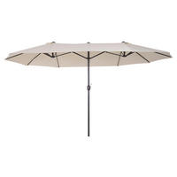 Outsunny Marktschirm creme Metall B/H/L: ca. 270x240x460 cm Marktschirm - creme (460,00/270,00/240,00cm) - Outsunny
