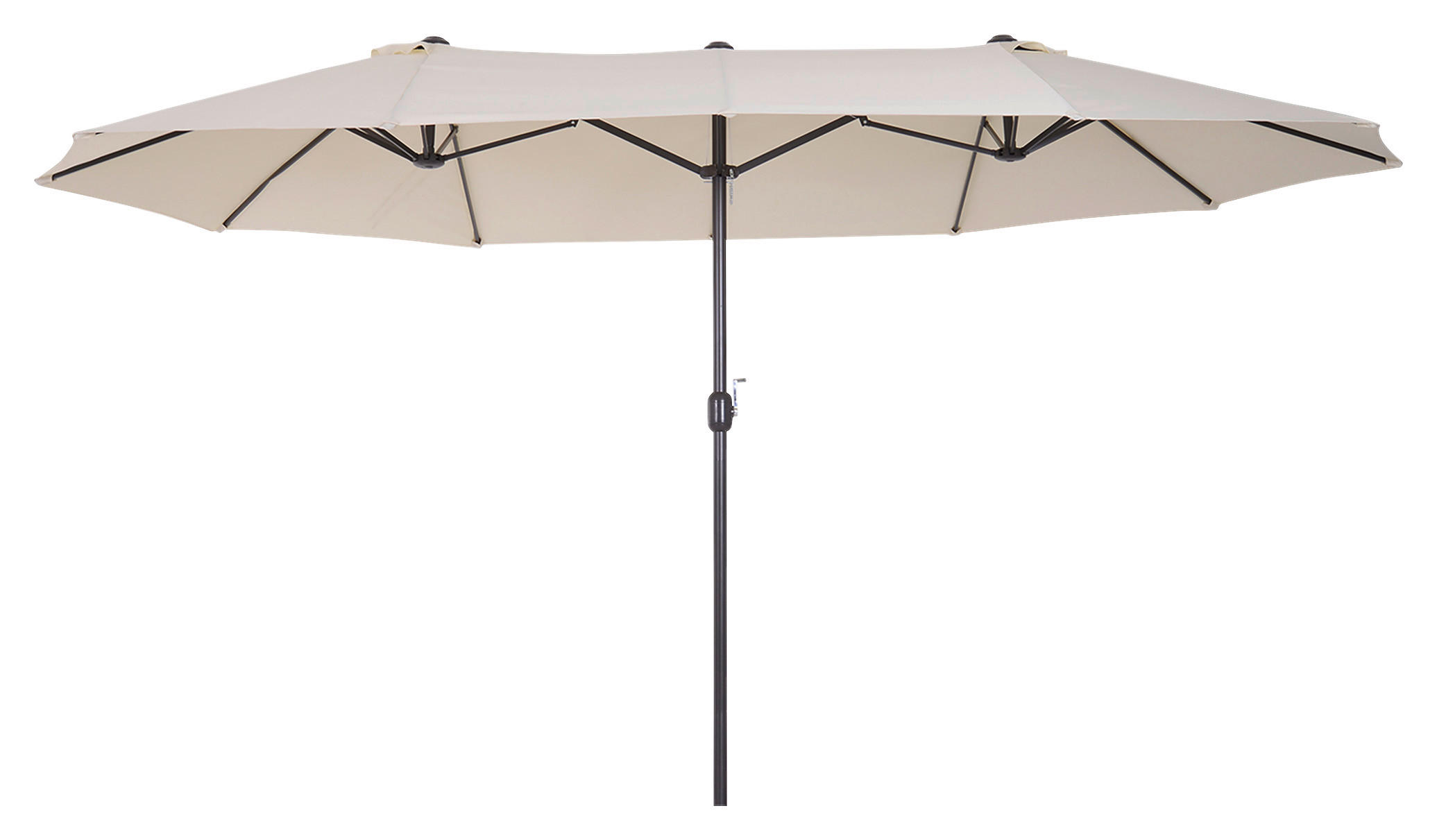 Outsunny Marktschirm creme Metall B/H/L: ca. 270x240x460 cm