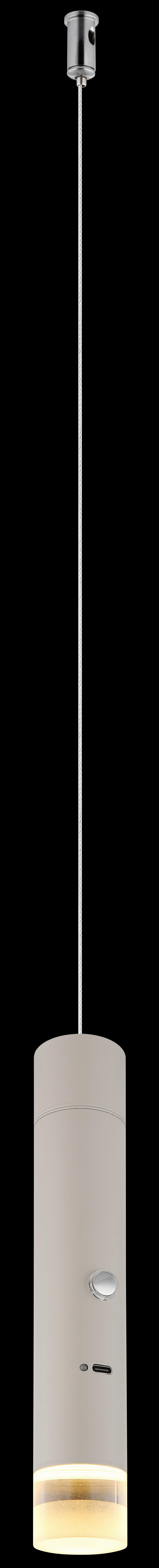 GLOBO LED-Hängeleuchte klar sand Metall Acryl H/D: ca. 120x3,8 cm 1.0 Brennstellen PELO - klar/sand (3,80/120,00cm) - GLOBO