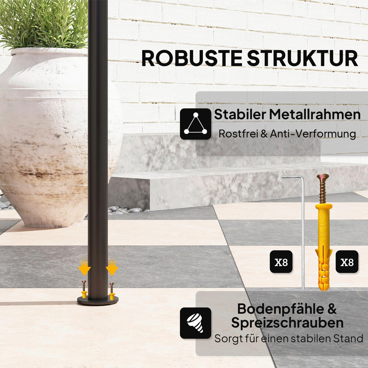 Outsunny Grillpavillon dunkelgrau Polyester B/H/L: ca. 150x258x240 cm Grillpavillon - dunkelgrau (240,00/150,00/258,00cm) - Outsunny