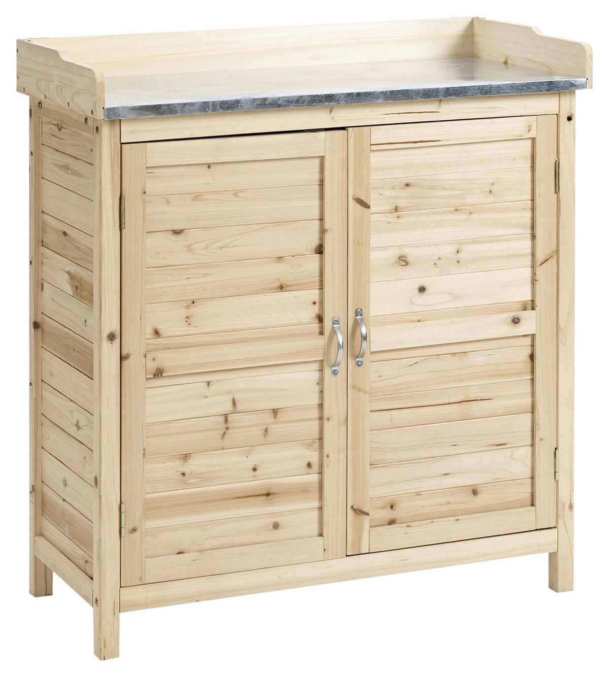 Outsunny Gartenschrank natur Holz B/H/T: ca. 83x92x40 cm Gartenschrank - natur (83,00/92,00/40,00cm) - Outsunny