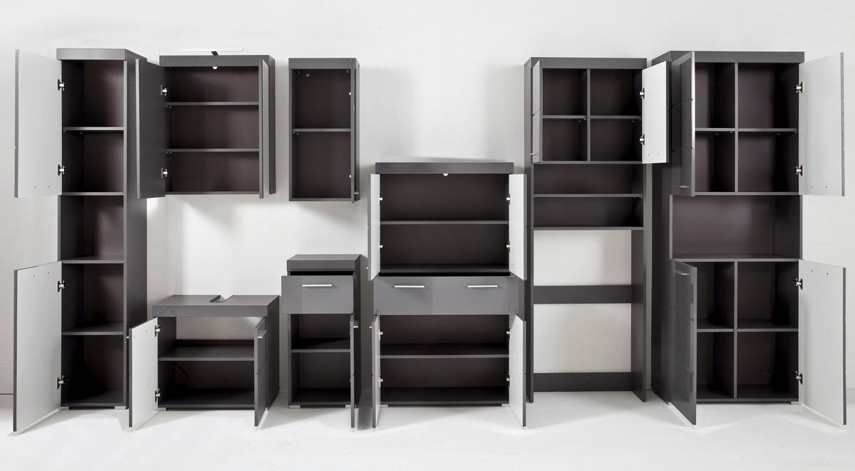 Badhochschrank Amanda B/H/T: ca. 73x190x31 cm Amanda - grau (73,00/190,00/31,00cm)