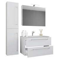 Waschplatz 4tlg-Badinos weiß B/H/T: ca. 61x52x46 cm 4tlg-Badinos - weiß (61,00/52,00/46,00cm) - VCM Möbel