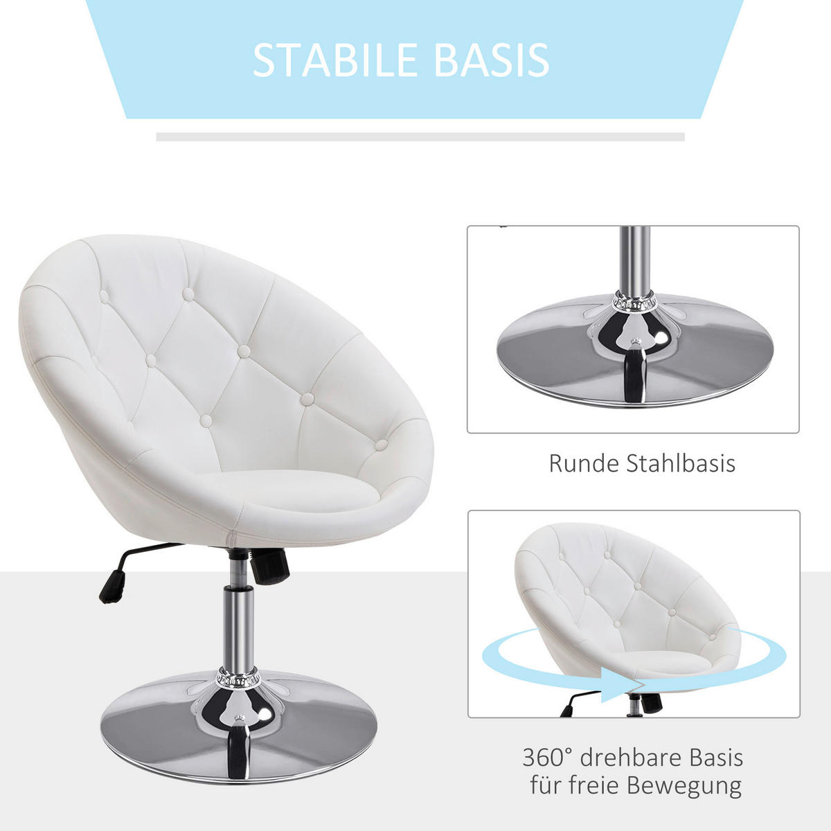 Hocker 833-357WT weiß 833-357WT - weiß (71,00/90,00/59,00cm) - HOMCOM