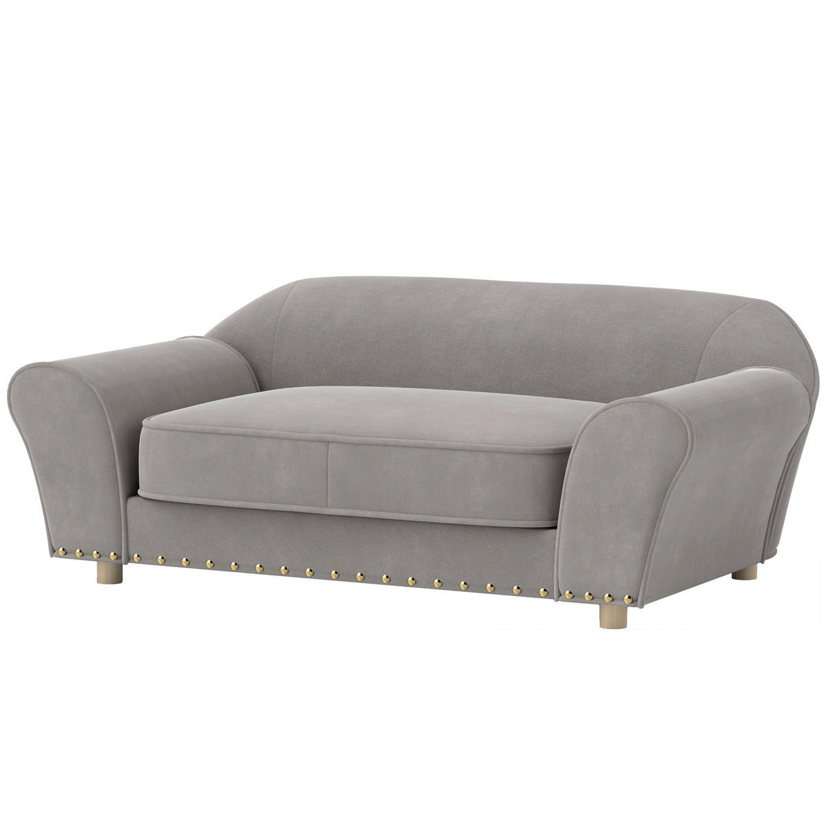 PawHut Hundesofa grau Schaumstoff B/H/L: ca. 52,5x33x86,5 cm Hundesofa - grau (86,50/52,50/33,00cm) - PawHut