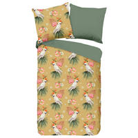 Microfaser Bettwäsche Kakatoe Kakatoe - ocker (135,00/200,00cm) - Pure