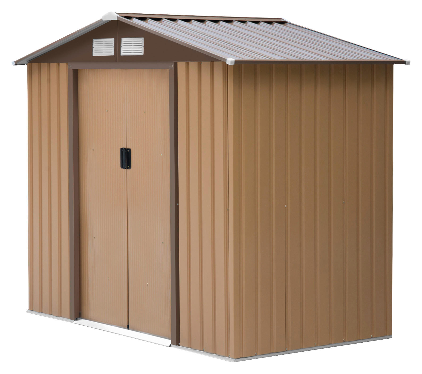 Outsunny Gartenhaus braun B/H/L: ca. 130x185x213 cm Gartenhaus - braun (213,00/130,00/185,00cm) - Outsunny