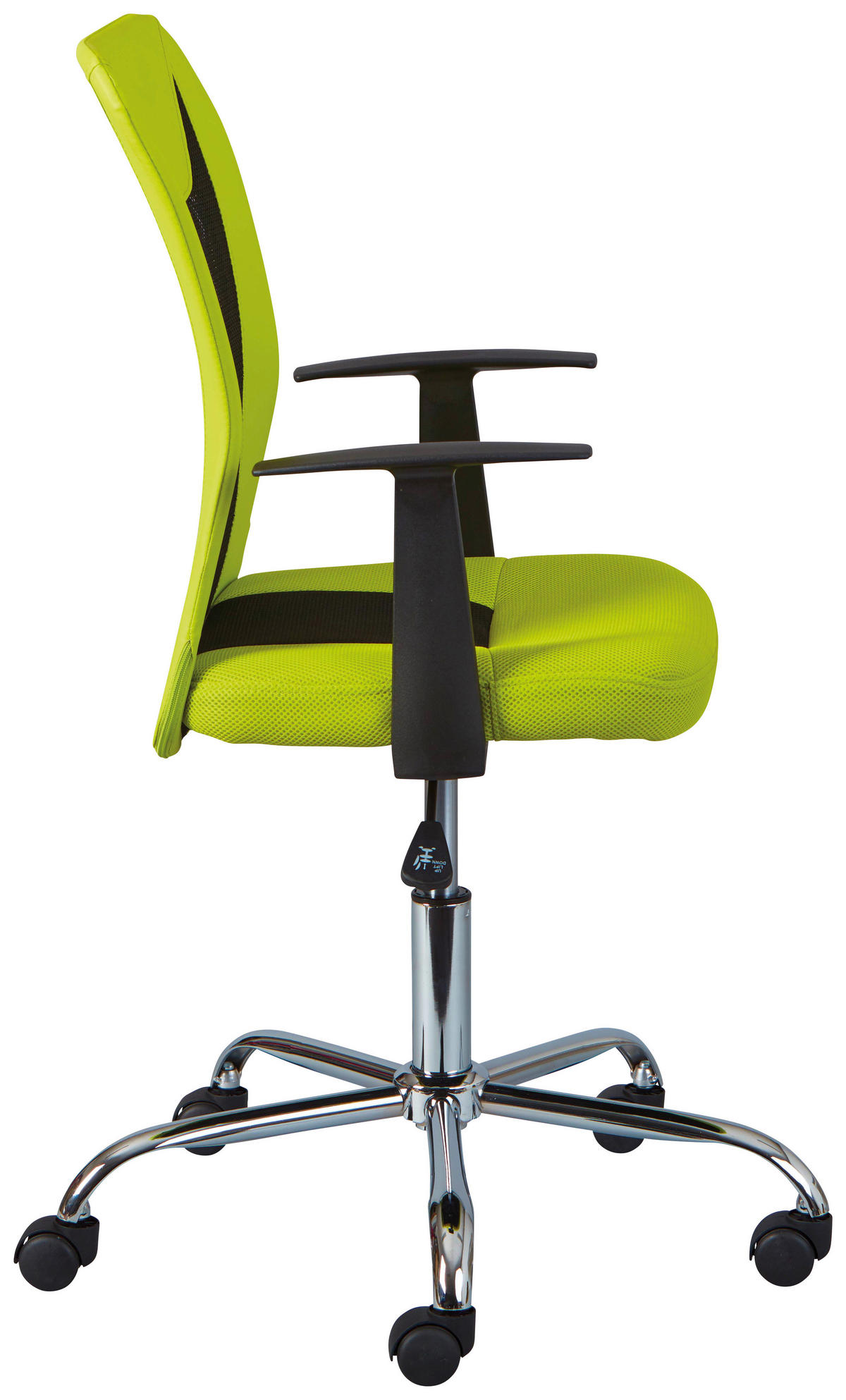 Drehstuhl Donny grün schwarz Kunstleder Netzstoff Donny - schwarz/grün (55,00/85,00/54,50cm) - Inter Link