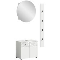 Badezimmer-Set Prisma weiß B/H/T: ca. 60x187x37 cm Prisma - weiß (60,00/187,00/37,00cm) - xonox.home