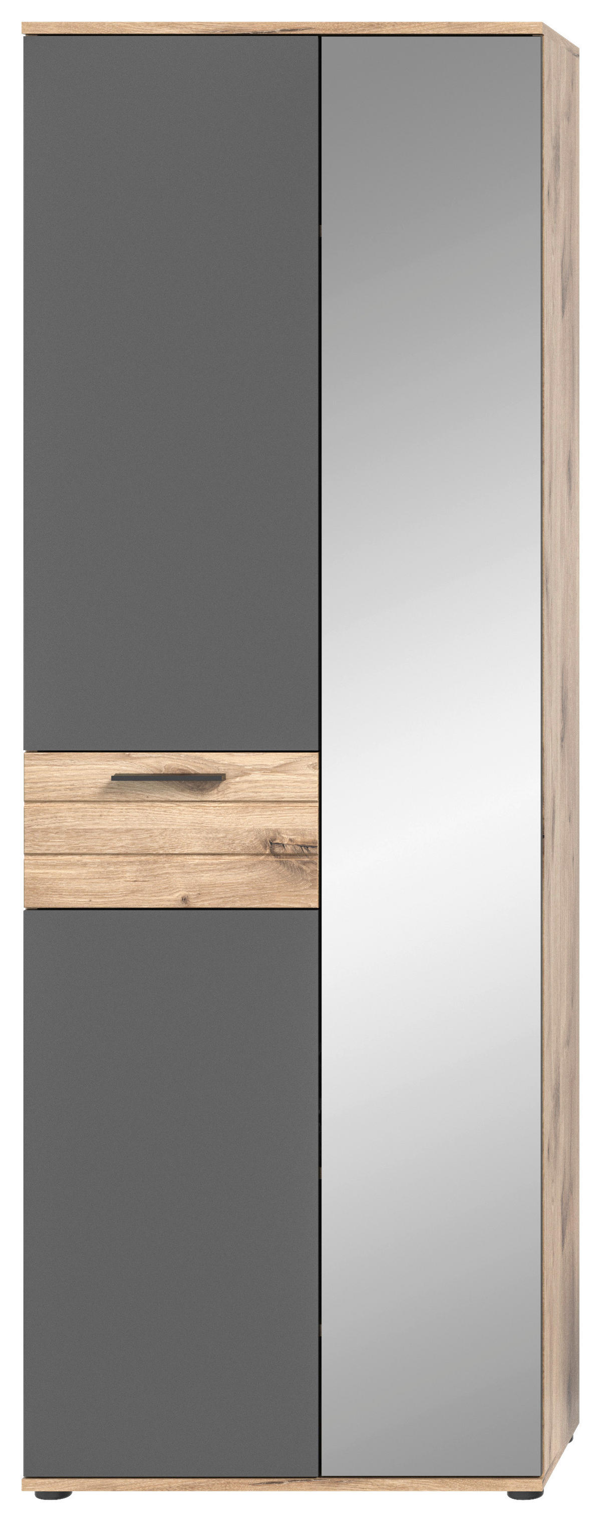 Garderobenschrank Mason Nox Oak Nachbildung dunkelgrau B/H/T: ca. 70x200x37 cm Mason - dunkelgrau (70,00/200,00/37,00cm)