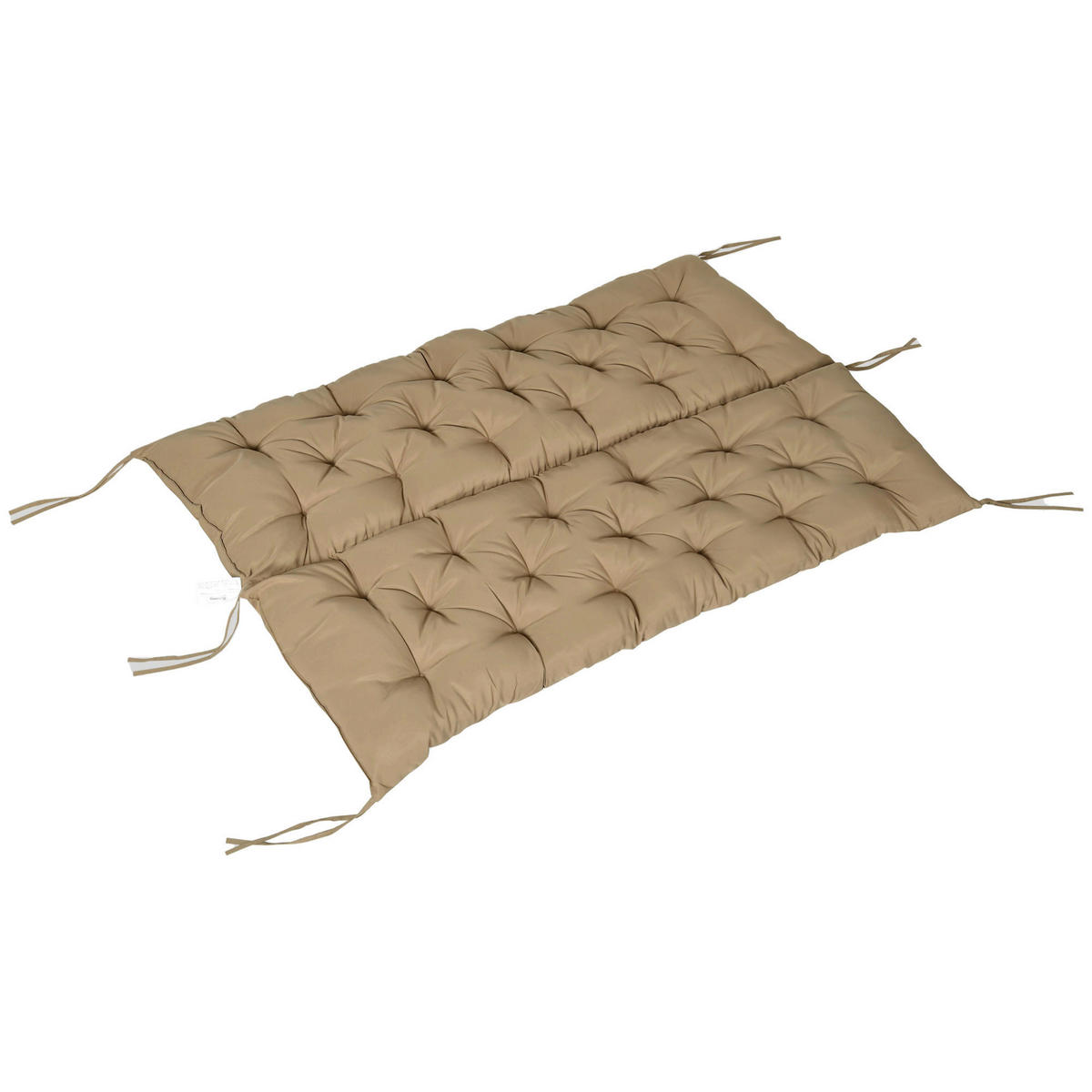 Outsunny Bankauflage khaki Schaumstoff B/H/L: ca. 98x8x150 cm Bankauflage - khaki (150,00/98,00/8,00cm) - Outsunny