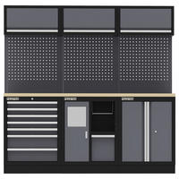 Werkstatteinrichtung Apollo schwarz B/H/L: ca. 204x200x46 cm Apollo - schwarz/anthrazit (46,00/204,00/200,00cm) - Feistos