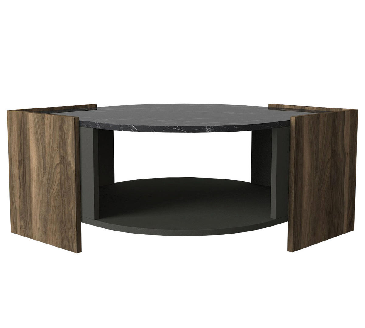 Couchtisch Marbel walnuss Nachbildung Marmoroptik B/H/T: ca. 75x40x75 cm Marbel - Marmoroptik/walnuss (75,00/40,00/75,00cm) - moebel17