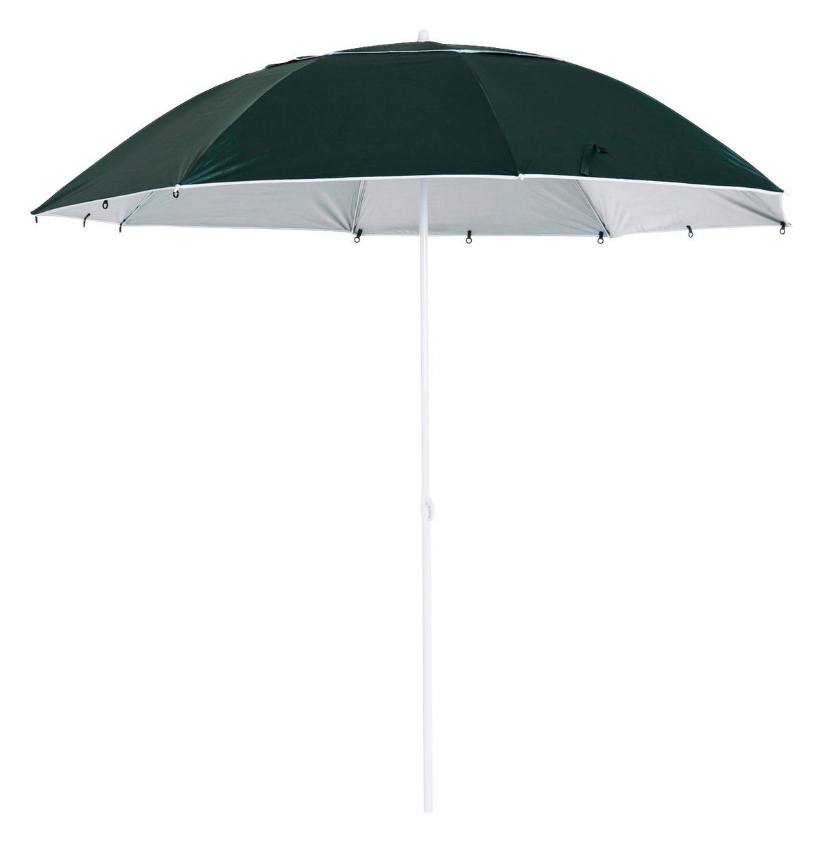 Outsunny Strandschirm-/Strandzelt 2in1 dunkelgrün Metall H/D: ca. 222x210 cm Strandschirm Strandzelt 2in1 - weiß/dunkelgrün (210,00/222,00cm) - Outsunny