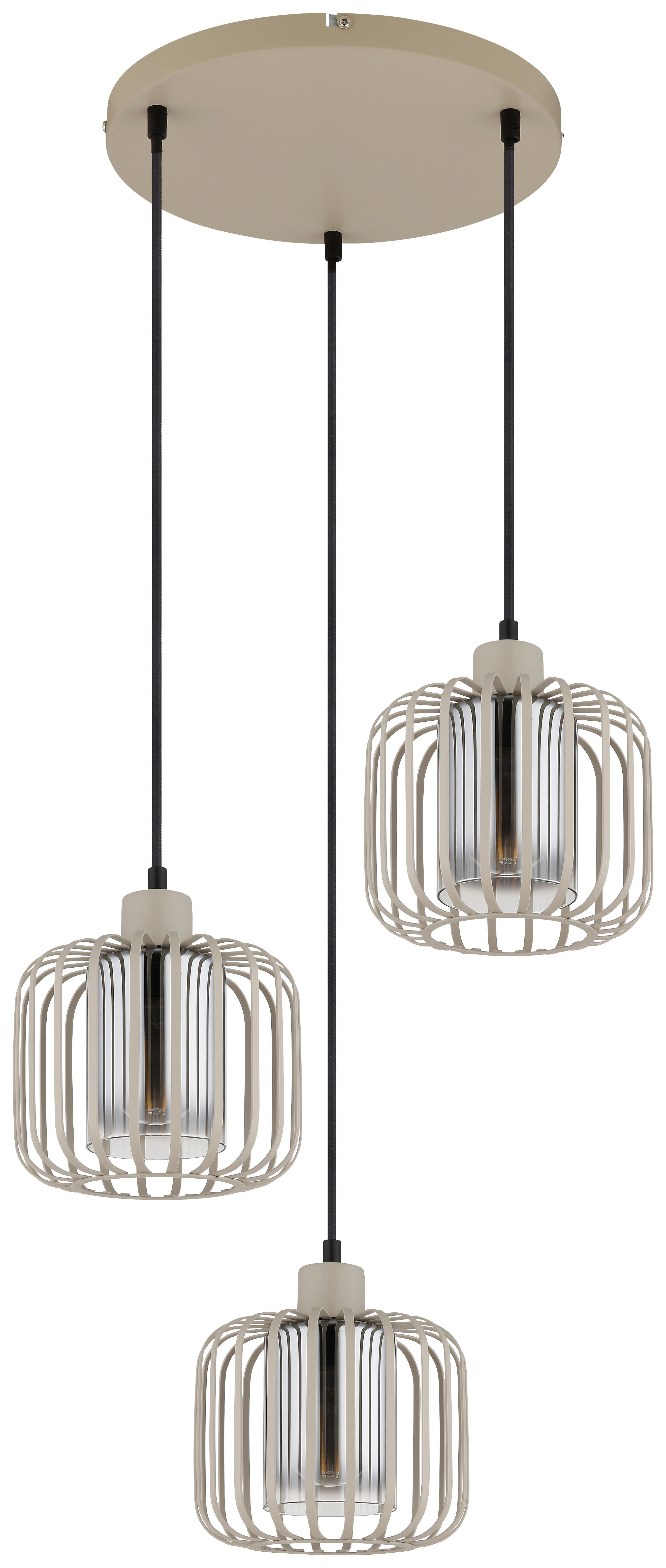 GLOBO Pendelleuchte Metall H/D: ca. 120x44 cm E27 3 Brennstellen Alfred - (44,00/120,00cm) - GLOBO