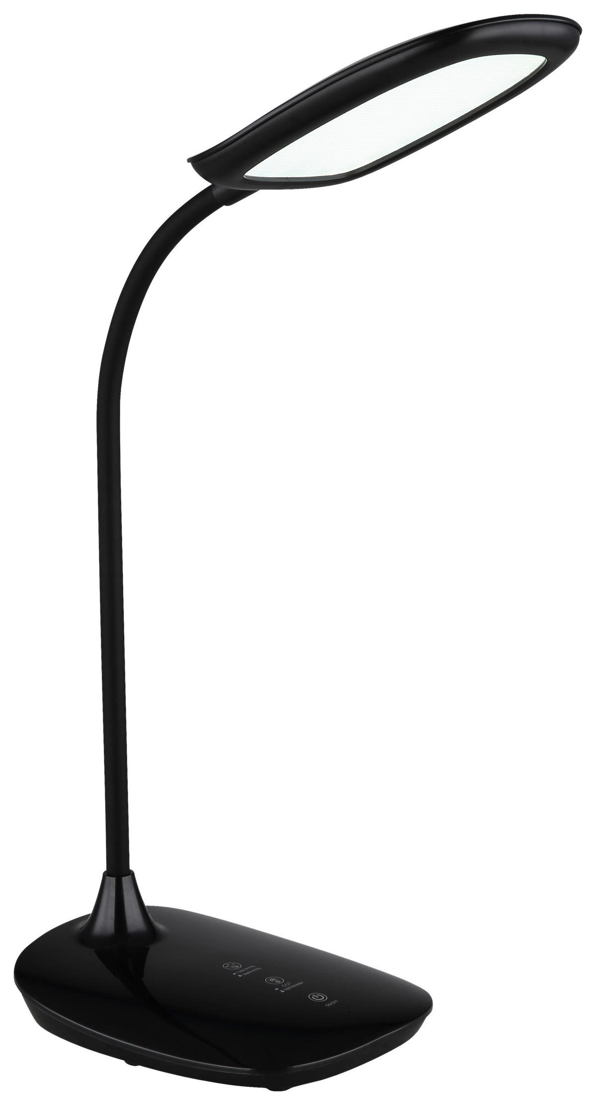 GLOBO LED-Tischleuchte mattschwarz schwarz Silikon Kunststoff B/H/T: ca. 13,6x40x28 cm BOTAL - schwarz/mattschwarz (13,60/40,00/28,00cm) - GLOBO