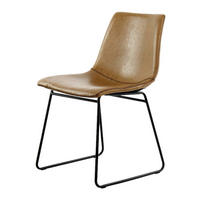 Stuhl Caila 100 2er hellbraun Kunstleder B/H/T: ca. 47,5x82x56 cm Caila 100 2er - schwarz/hellbraun (47,50/82,00/56,00cm) - 360 Living