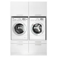 Respekta Hauswirtschaftsraum-Set Clara weiß matt B/H/T: ca. 134,8x200x67,6 cm Clara - weiß (134,80/200,00/67,60cm) - Respekta