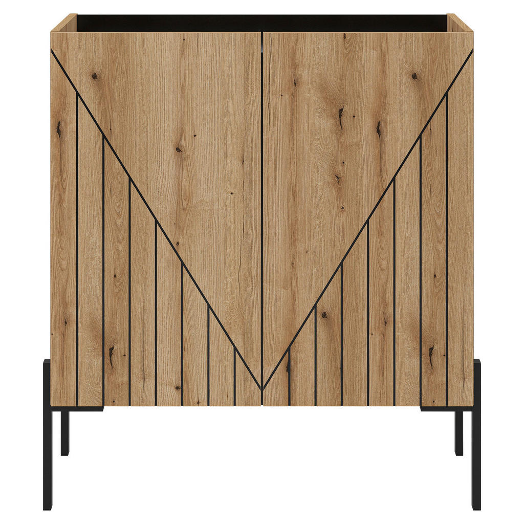 Thumbnail - Kommode Neo Evoke Oak Nachbildung schwarz B/H/T: ca. 80x91x40 cm