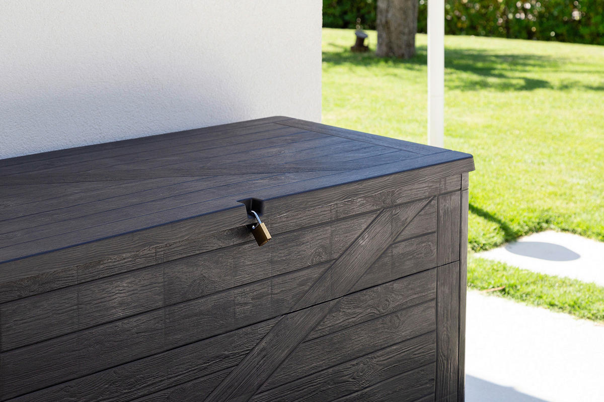 Toomax Aufbewahrungsbox Wood anthrazit Kunststoff B/H/L: ca. 63x56x120 cm Wood - anthrazit (120,00/63,00/56,00cm) - Toomax