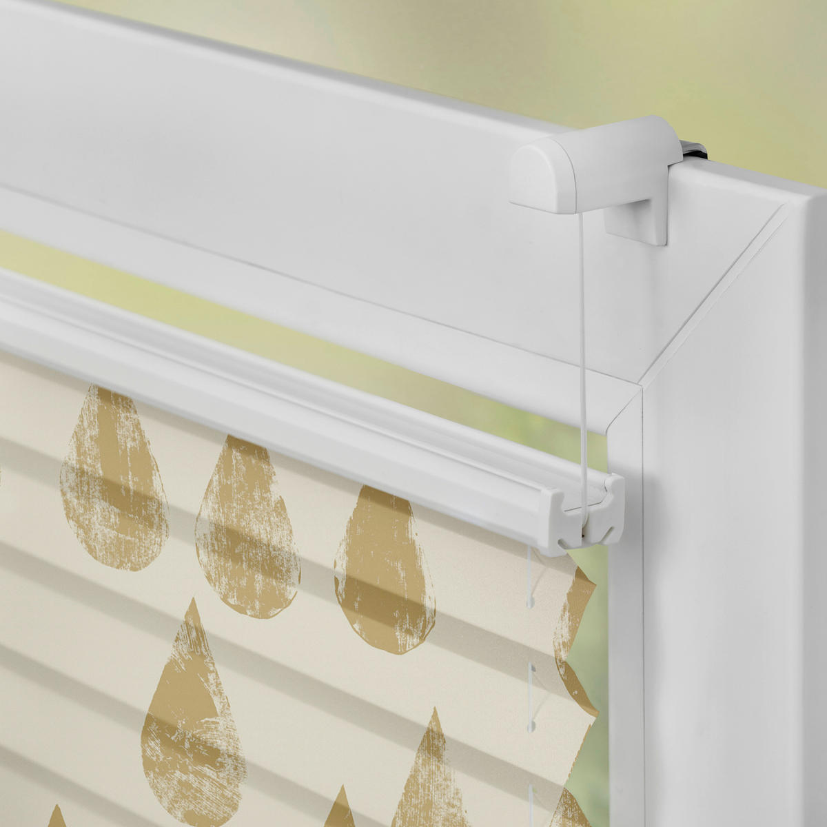 Spannplissee Golden Drops gold B/L: ca. 60x130 cm Golden Drops - gold (60,00/130,00cm) - LICHTBLICK