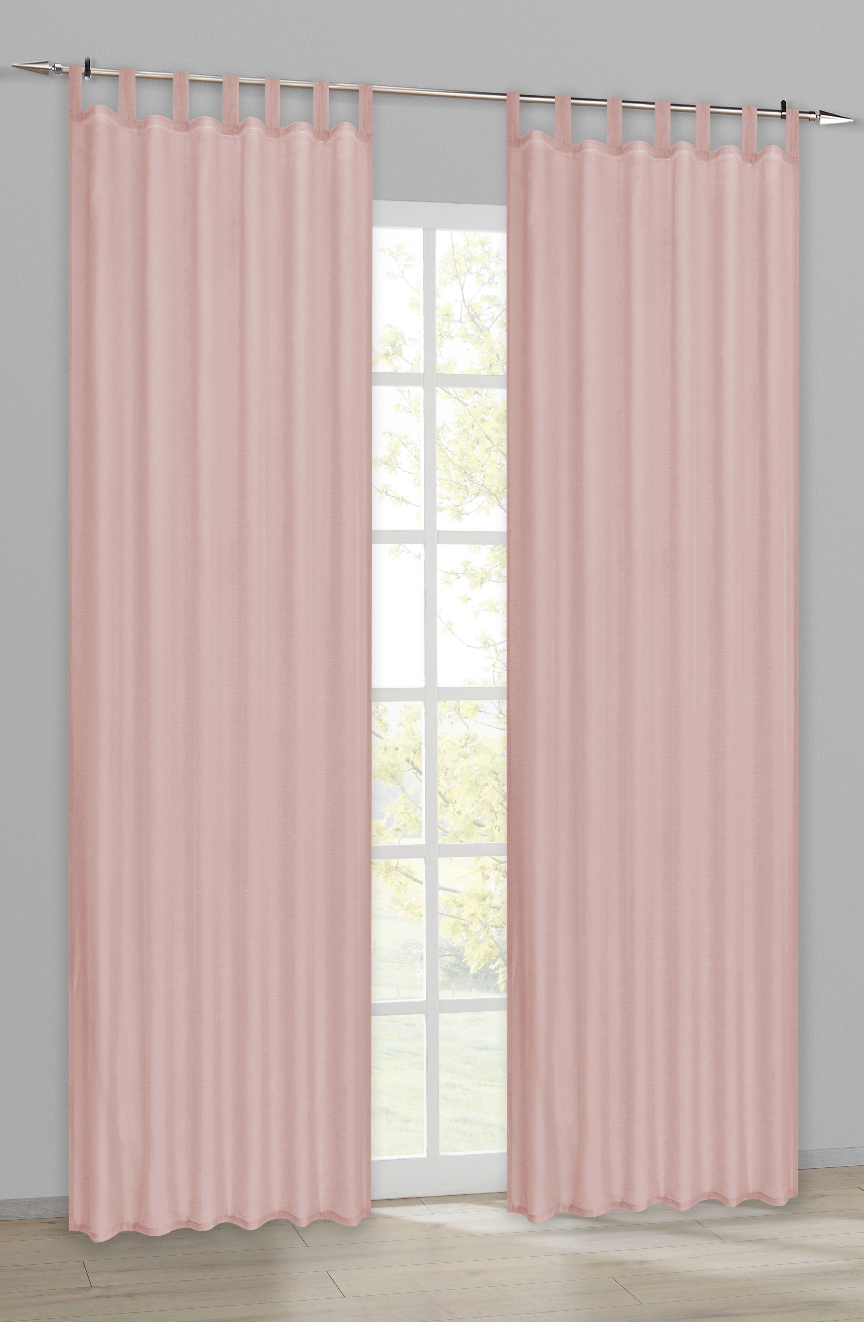Kombivorhang Pearl rosé B/L: ca. 135x245 cm Pearl - rosé (135,00/245,00cm)