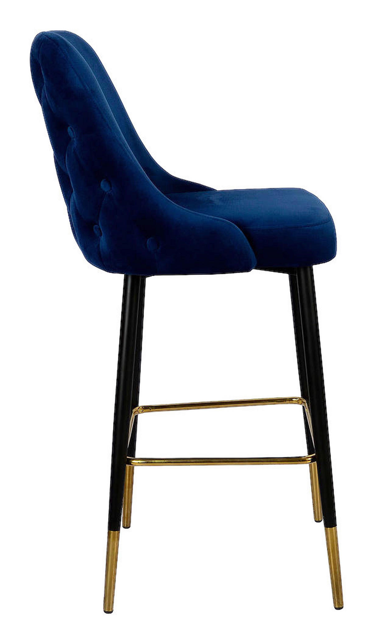 Barhocker Mojo 101 blau Microfaser B/H/T: ca. 53x110x57 cm Mojo 101 - blau/schwarz (53,00/110,00/57,00cm) - 360 Living