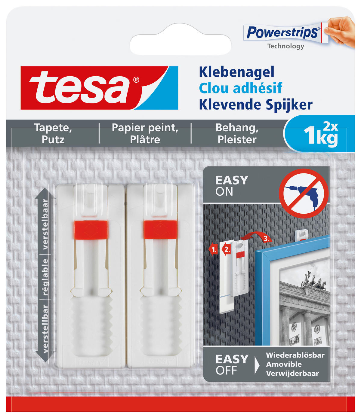 tesa Klebenagel Klebenagel_verstellbar 2x1kg - tesa