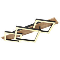 GLOBO LED-Deckenleuchte dunkelbraun schwarz Metall Kunststoff MDF B/H/T: ca. 31x8,5x61 cm BEATRIX - dunkelbraun/schwarz (31,00/8,50/61,00cm) - GLOBO