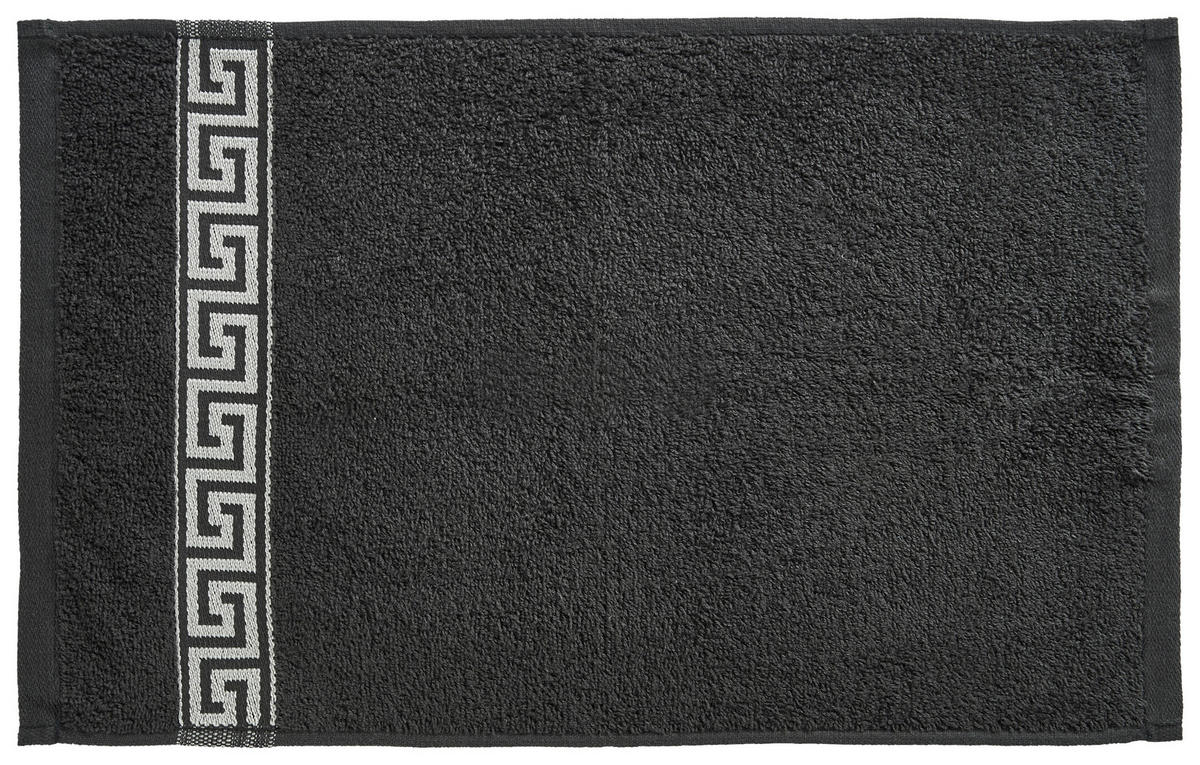 Gästetuch Mäander Mäander - schwarz (30,00/50,00cm) - POCOline