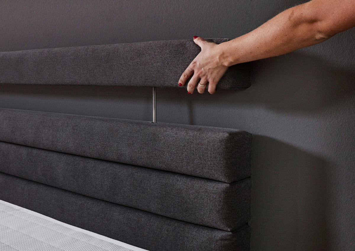 Boxspringbett Kokomo anthrazit Liegefläche B/L: ca. 140x200 cm Kokomo - anthrazit (140,00/211,00cm)